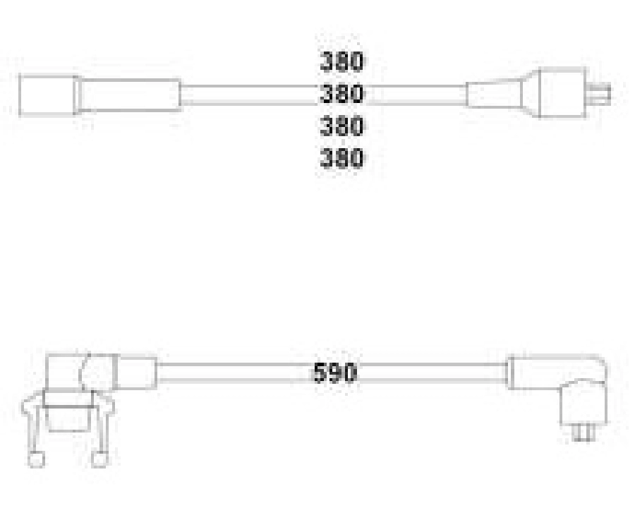 Bujı + Bobin Kablosu Renault 19 1.4 - 1.6 8V 94-00 7702252160 7702253397 | OEM HBK.3316