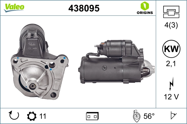 Mars Motoru 12V 2,1KW 11DIS Primera Movano Laguna Espace Megane II Scenic 1,9DCI (F9Q) | VALEO 438095 | OEM 23300AW302 23300AW302 7711134802 8200075362 7711134802 8200075362