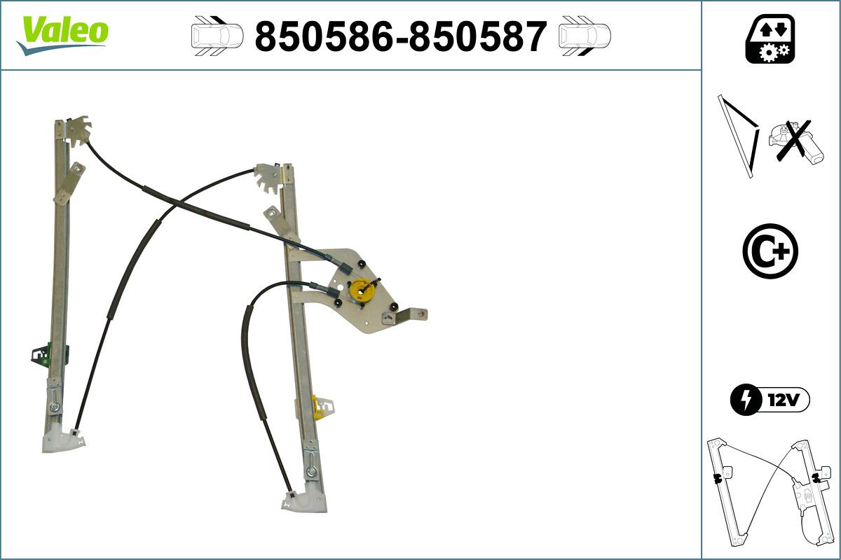 Cam Mekanizmasi Elektrikli On Sol Xsara Picasso 1,6 / 1,8 / 2,0 | VALEO 850586 | OEM 9221G2