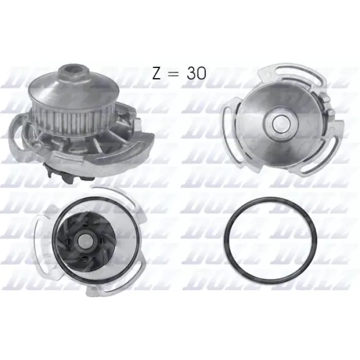 Devirdaim Su Pompasi Golf 2 3 85>97 Jetta 84>91 Polo 85>94 Cordoba Ibiza 93>02 Aee Aea Abu Anw | DOLZ A164 | OEM 030121005LX