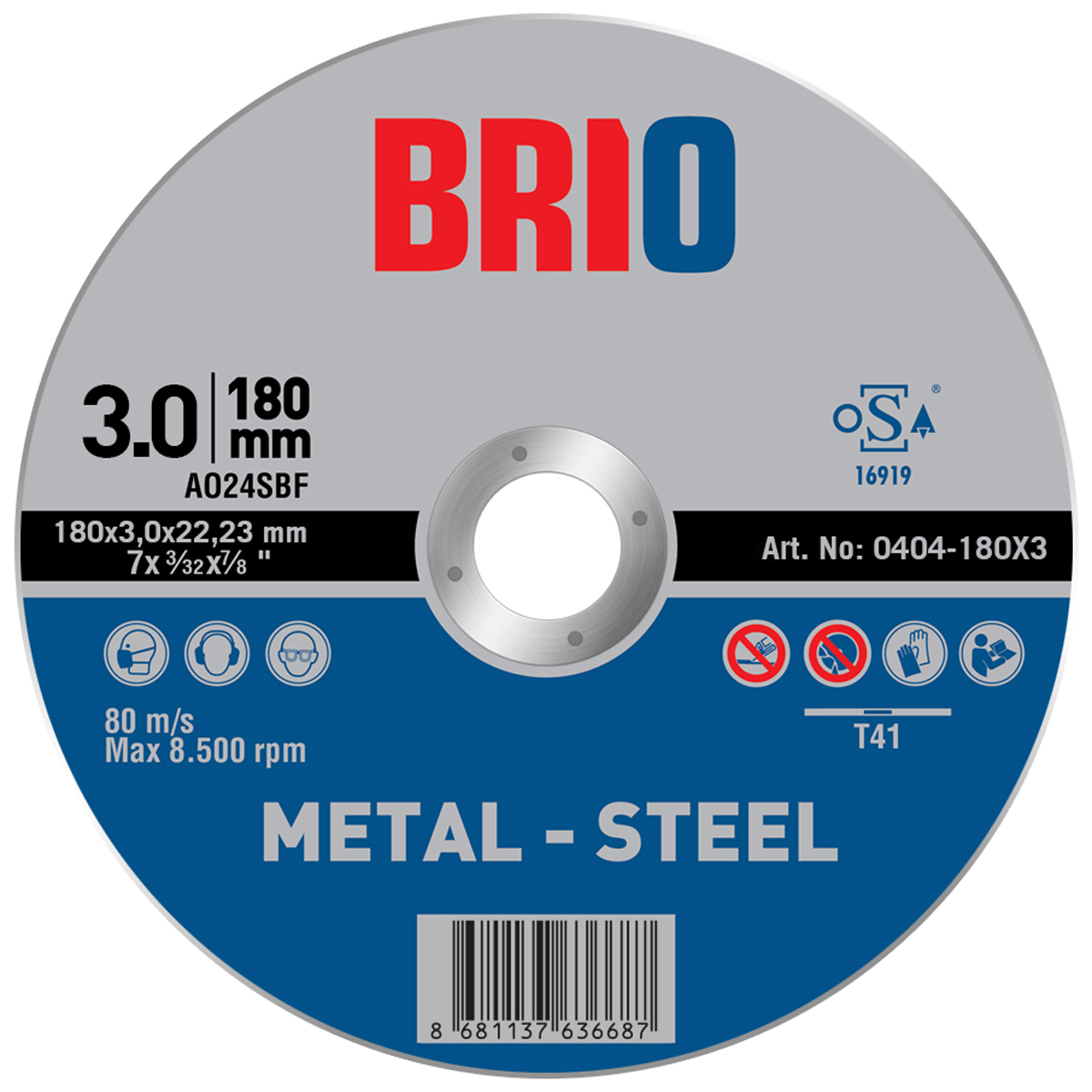 Kesme Taşı 180X3 Metal
