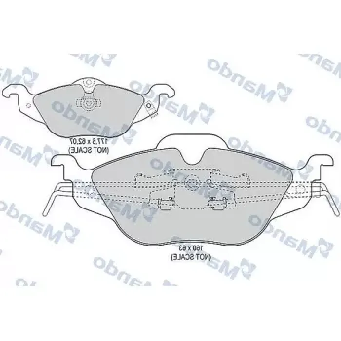 On Fren Balatasi Astra G Zafira A 98>10 | MANDO MBF015134 | OEM 1605034