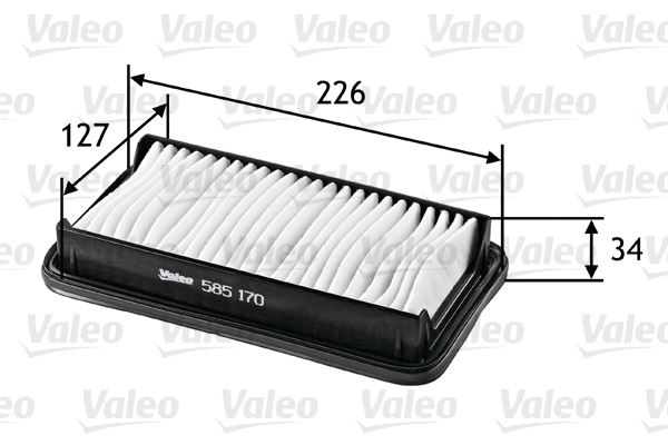 Hava Filtresi Suzuki SX4 1.5 1.6 VVT 06>10 Fiat Sedici 1.6 16V 06>14 | VALEO 585170 | OEM 1378079J00 1378079J00 71742069 71742069
