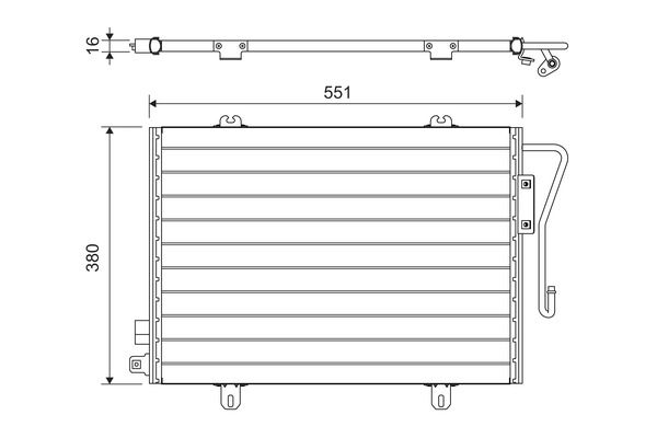 Klima Radyatoru Clio II 1.2 1.4 1.6 2.0 16V 98>05 | VALEO 817171 | OEM 7700414103