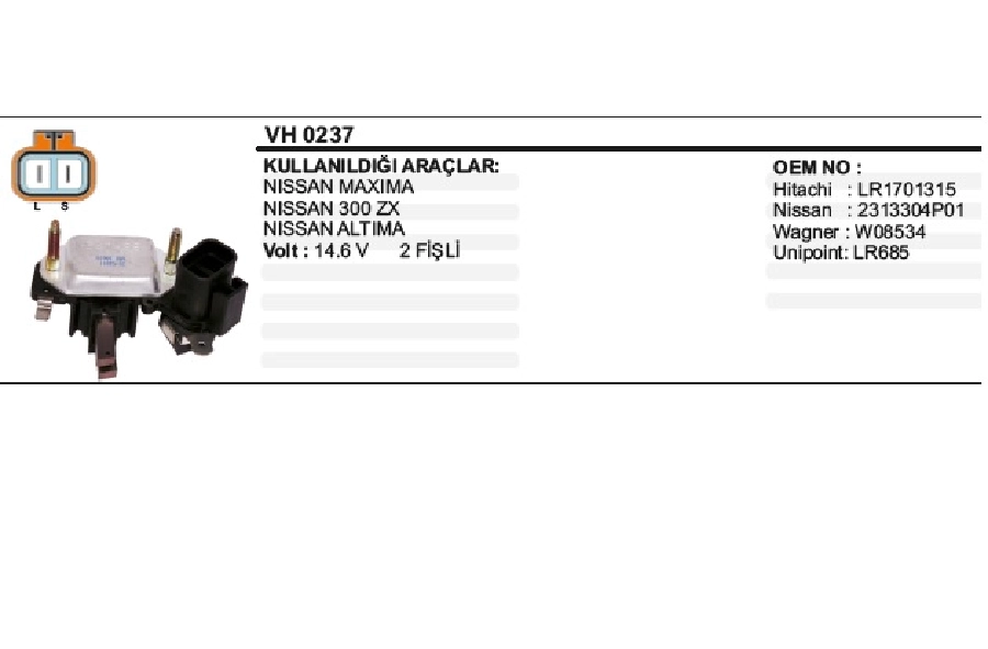 Konjektör Hitachi Nissan Maxıma, 300ZX | OEM VH0237
