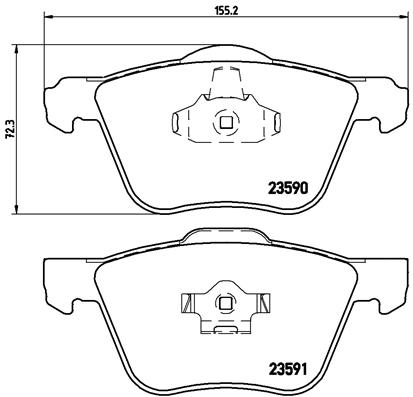On Fren Balatasi Volvo S60 00> S70 97>00 S80 98> V70 97>07 V70 01>07 XC70 00> XC90 02>12 16 Jant | BREMBO P86022 | OEM 30793231 30793231 30793265 30769122 274285 2742856 30793265 30769122 274285 2742856