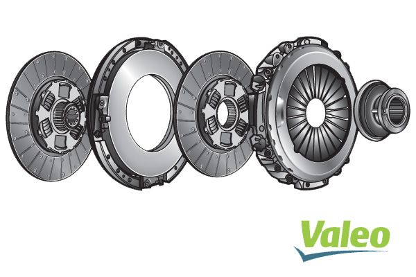 3 Lu Debriyaj Takimi (Baski+Disk+Rulman) / (Ikili Disk) Rvi Kerax, Premium 2×400 Dte 380 520 Hp | VALEO 827382 | OEM 7420927461 20927461 7420927842 7421121918