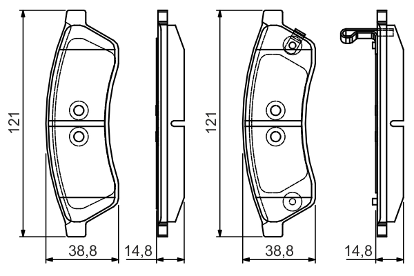 Arka Fren Balatasi Epica | BOSCH 0986495168 | OEM 96475028