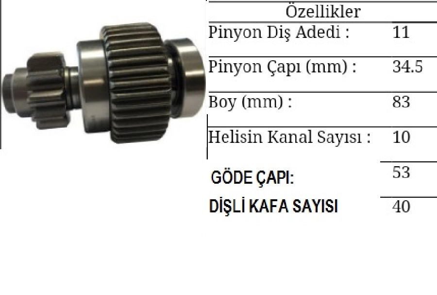 Marş Dişlisi 11D Denso Tipi New Holland T480 Mavi Traktör | OEM 61220