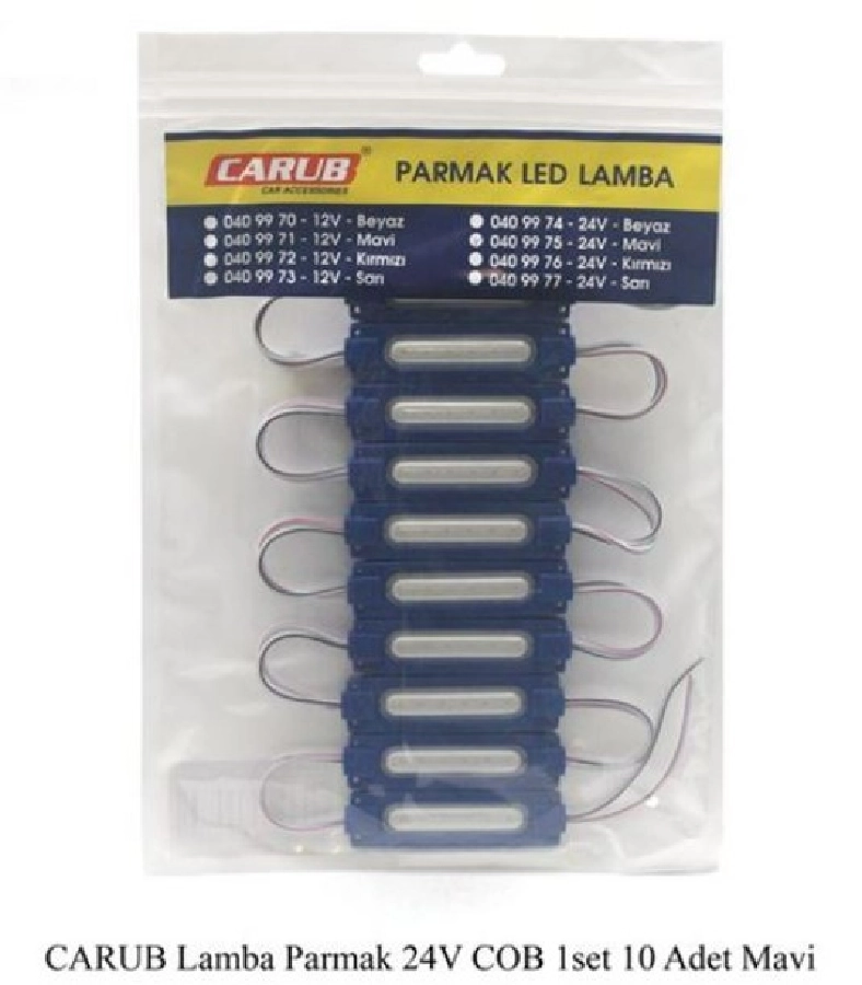 Lamba Parmak 24V COB 1SET 10 Adet Mavi | OEM BR0409975