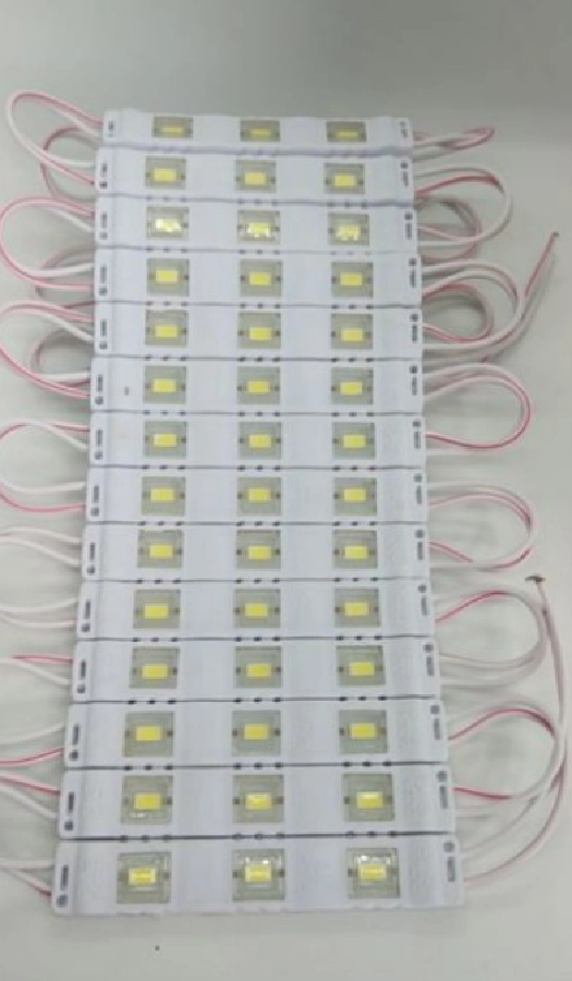 LED Modül 12V 3 LED'li Mavi Güçlü Işık (20 Adet) | OEM TAS-L1077G12