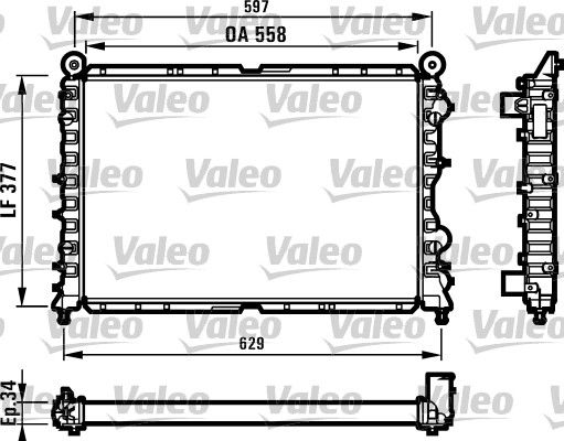Radyator Alfa 146 / 146 | VALEO 731561 | OEM 0060625330 0060626029 0071735344
