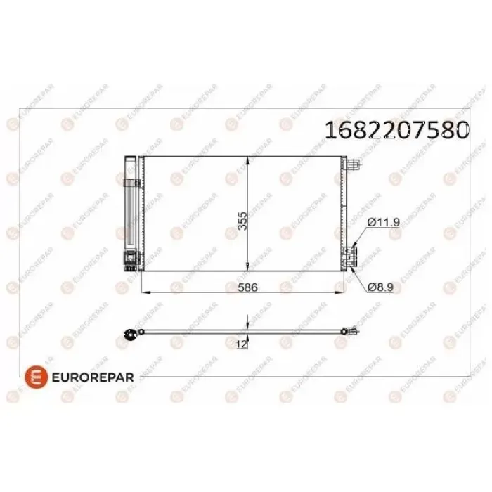 Klima Radyatoru (Kondanser) A14XER Z12XEP A12XER Z14XEP B12XEL B14XEL Corsa D Corsa E Grande Punto Evo Bipper Nemo Corsa 05> | EUROREPAR 1682207580 | OEM 55700406 359003220010