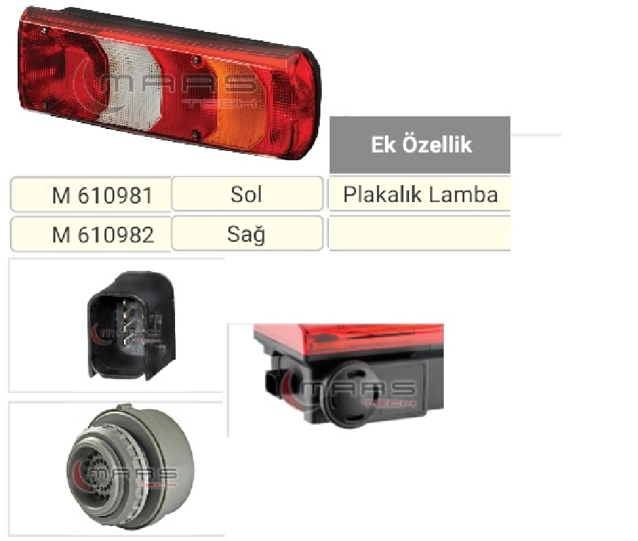 Mercedes Actros Mp 4 Stop Lamba Hdscs Soket Sağ | OEM M610982