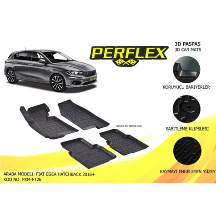 Paspas 3D Havuzlu 10-Mat Egea Hatchback 15> | PERFLEX PXM-FT26 | OEM 735654479