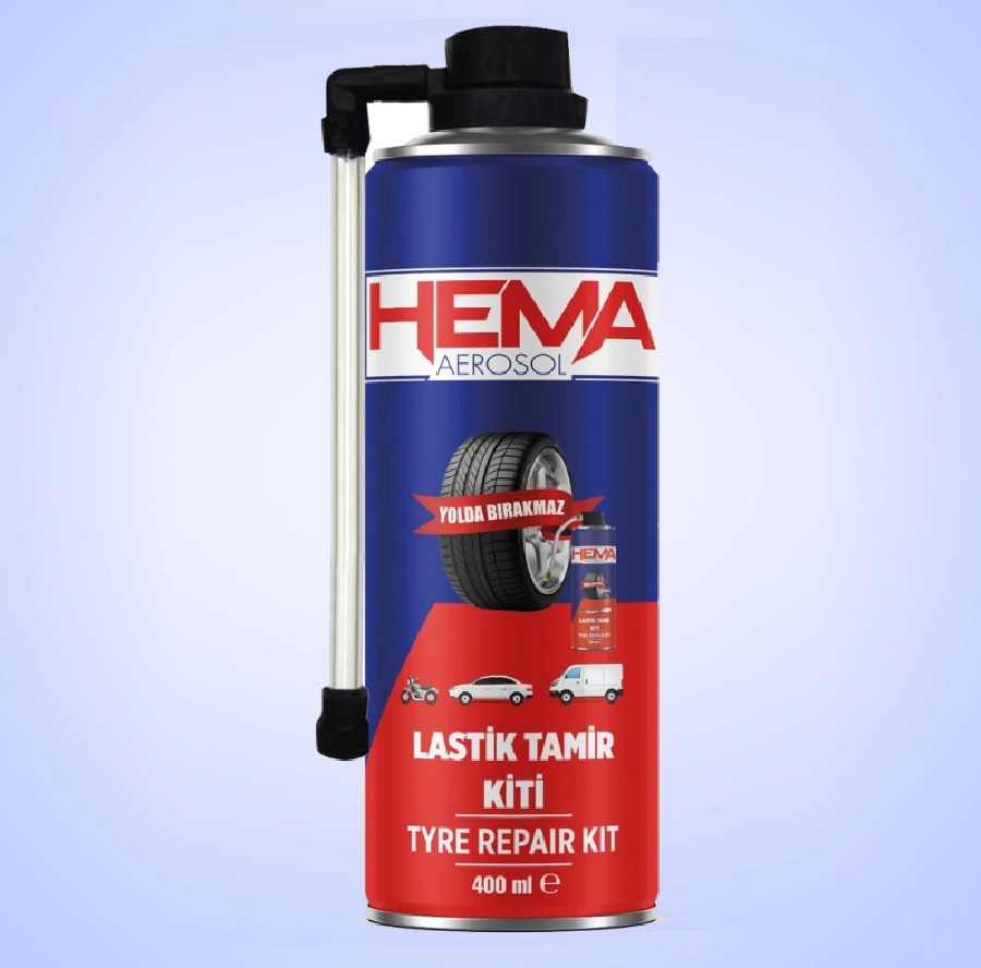 Lastik Tamir Spreyi 400ml | OEM HEMA-LTS400