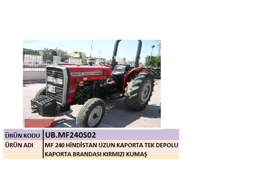 Branda Kaporta Traktör - Kamuflaj Massey Ferguson 240 S Yeni Model Efsane | OEM UBMF240S02
