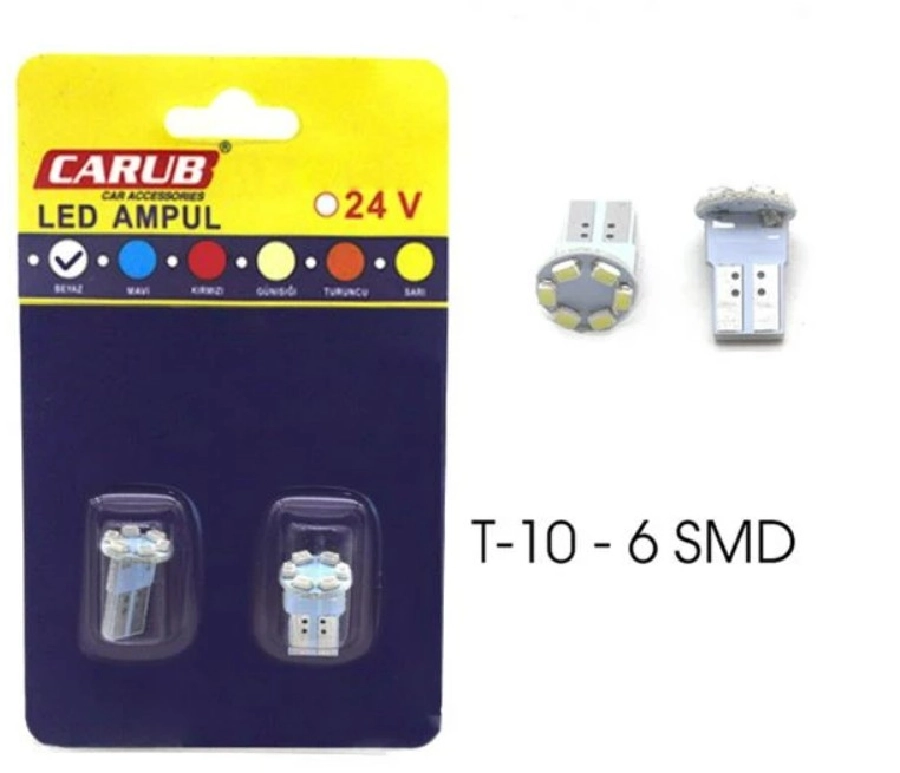 Ampul 24V T-10 6 Smd Fiber Beyaz | OEM BR0400217