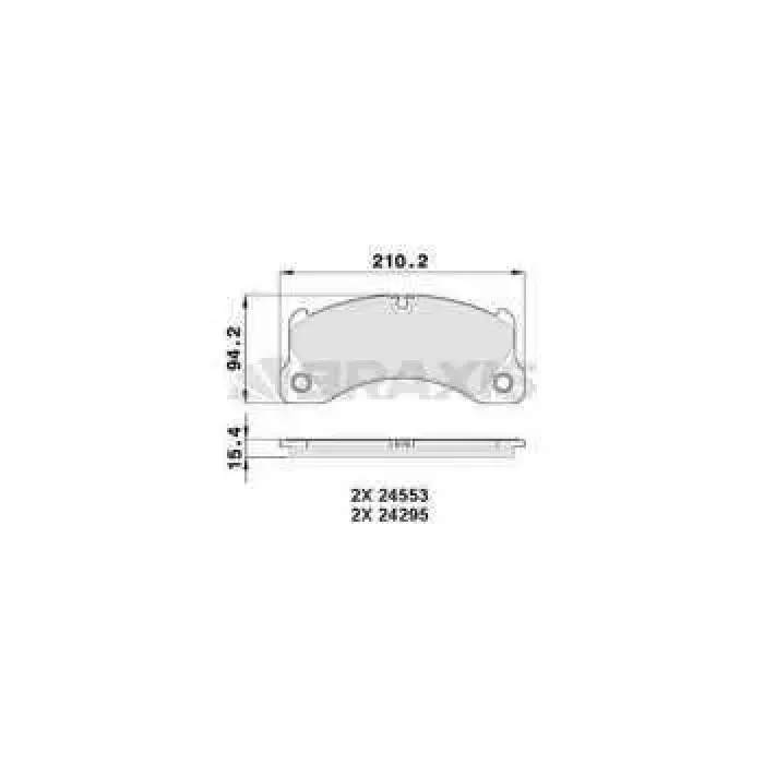On Fren Balatasi Tk Touareg 02> Cayenne 02> Panamera 11> Macan 14> E-Tron Gt 21> | BRAXIS AA0342 | OEM 7P5698151D 95535193970 7P6698151B 9J1698151K
