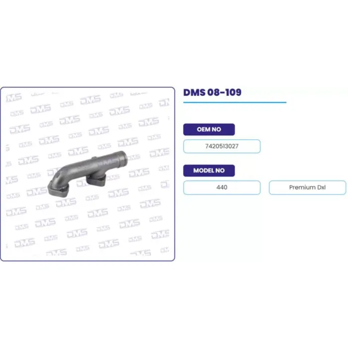 Egzoz Manifoldu Yan Kol Renault Truck Dxi 440 | DEMOSAN 08-109 | OEM 7420513027-7420513027