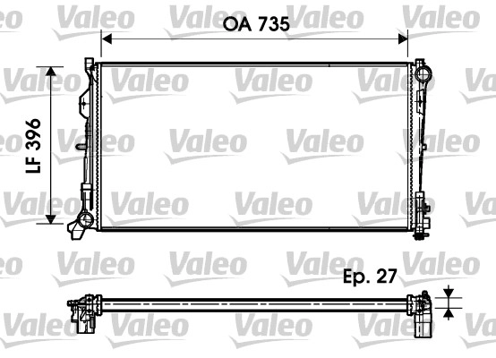 Motor Radyator Chyrsler Voyager IV 2,8CRD 06 / 04> | VALEO 732956 | OEM 5142488AA