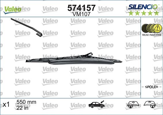 Valeo Silencio VM107 (X1) / (550 MM) Xm; Xsara; Mercedes M (St) | VALEO 574157 | OEM A170 820 08 45