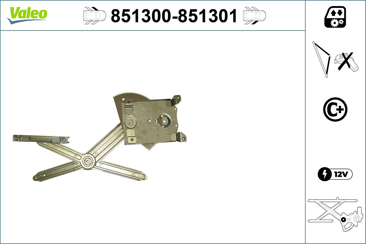 Cam Mekanizmasi (On) / (Sag) Volkswagen Passat (1993>1996) | VALEO 851301 | OEM 3A0837402B