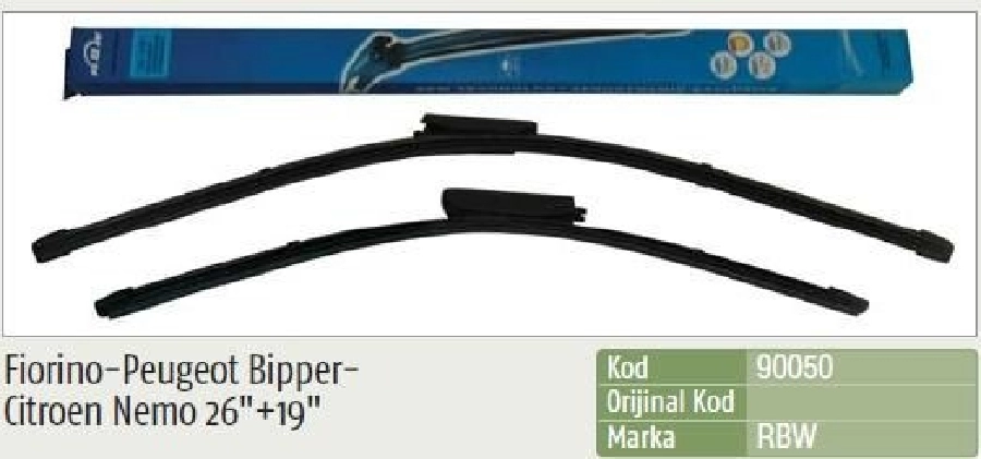 Silgi Paleti (2 Adet) 480 ve 650mm MUZ2 - Fiorino (2007 ve sonrası ) Citroën: Nemo (2008 ve sonrası ) Peugeot: Bipper (2008 | OEM INW018050