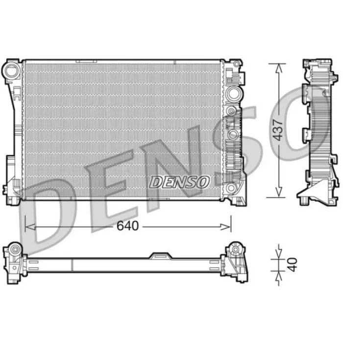 Motor Su Radyatoru X204 4-Matic 08>15 W204 C63 Amg 08>14 | DENSO DRM17046 | OEM A2045003103
