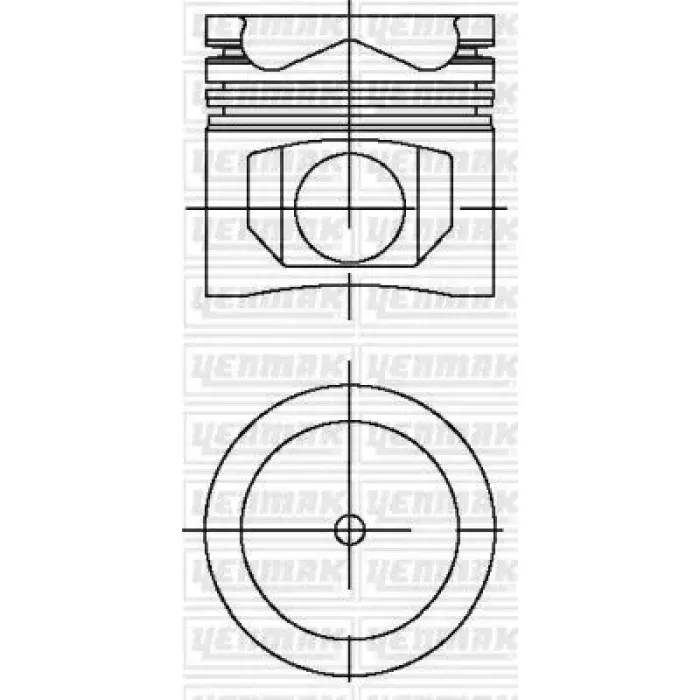 Piston+Segman 130,00MM Std Mercedes Axor 1836-3236/Actros 1841-1844-1848-1851/OM501-OM502LA-OM541-OM542 Euro 4-5 | YENMAK 31-04680-000 | OEM 87-72564STD 5410304837 5410304437