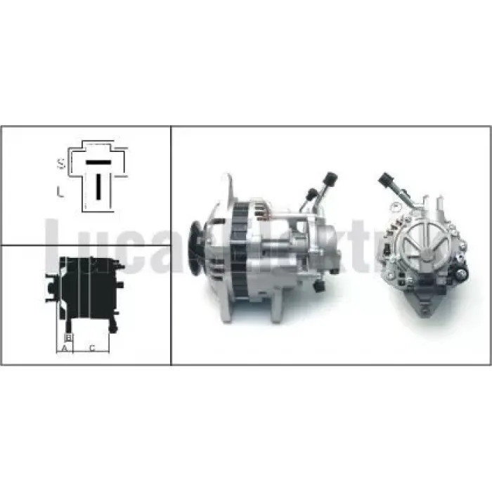 Alternator 12V 75A 5,P L300 2,5D | LUCAS LEA0646 | OEM 3730042700 3730042750 A3T00599