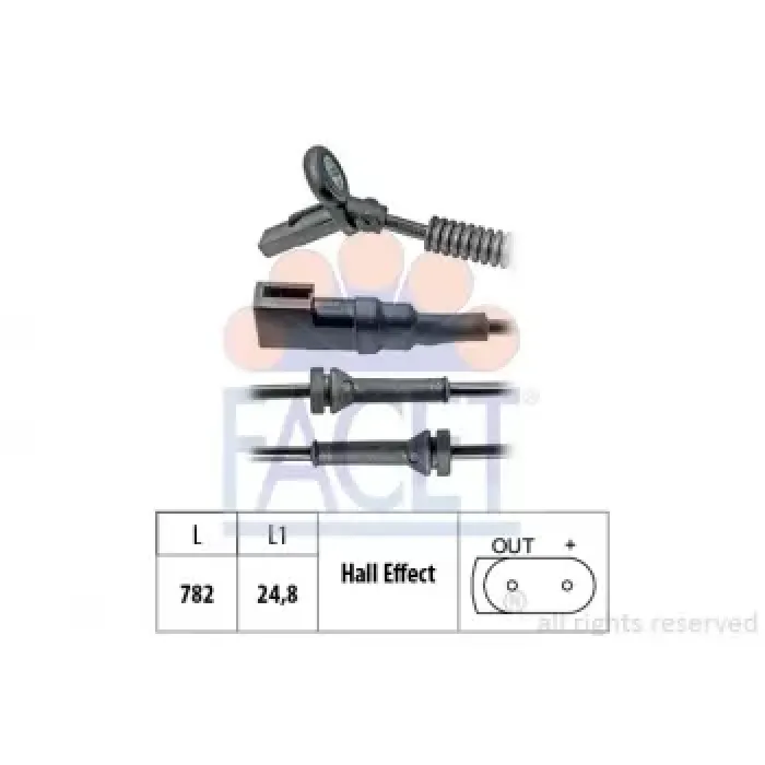 On ABS Hiz Sensoru (Sag / Sol) Fiesta 01>08 | FACET 21.0024 | OEM 2S61 2B372 AD 1151951