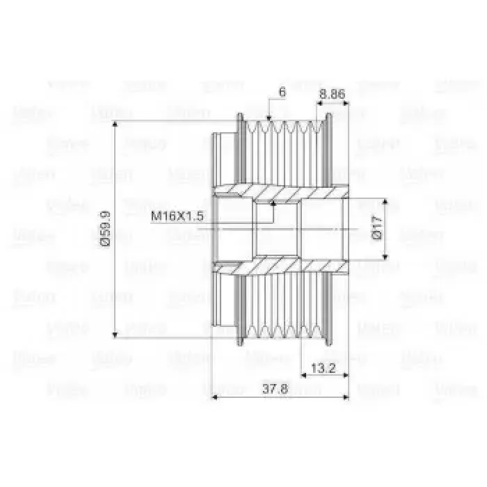 Alternator Kasnagi Sonata V | VALEO 588094 | OEM 2741533050 2741533050 3732125301 3732125301