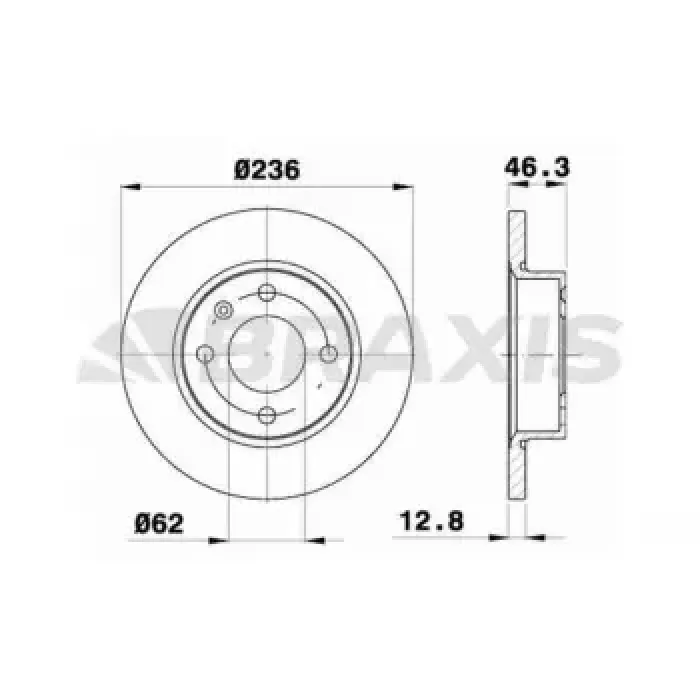 On Fren Aynasi Favorit Felicia 1,1 / 1,3 / 1,6 / 1,9 Forman Caddy II 1,6 / 1,9D 96 00 | BRAXIS AE0202 | OEM 6U0615301