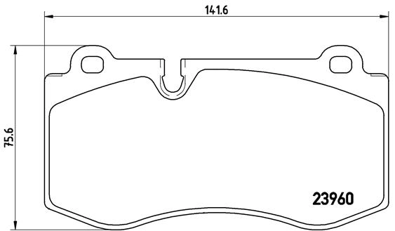 Fren Balatasi On W211 05>08 W221 06>13 C216 06>13 R230 01>12 | BREMBO P50074 | OEM A0044208020