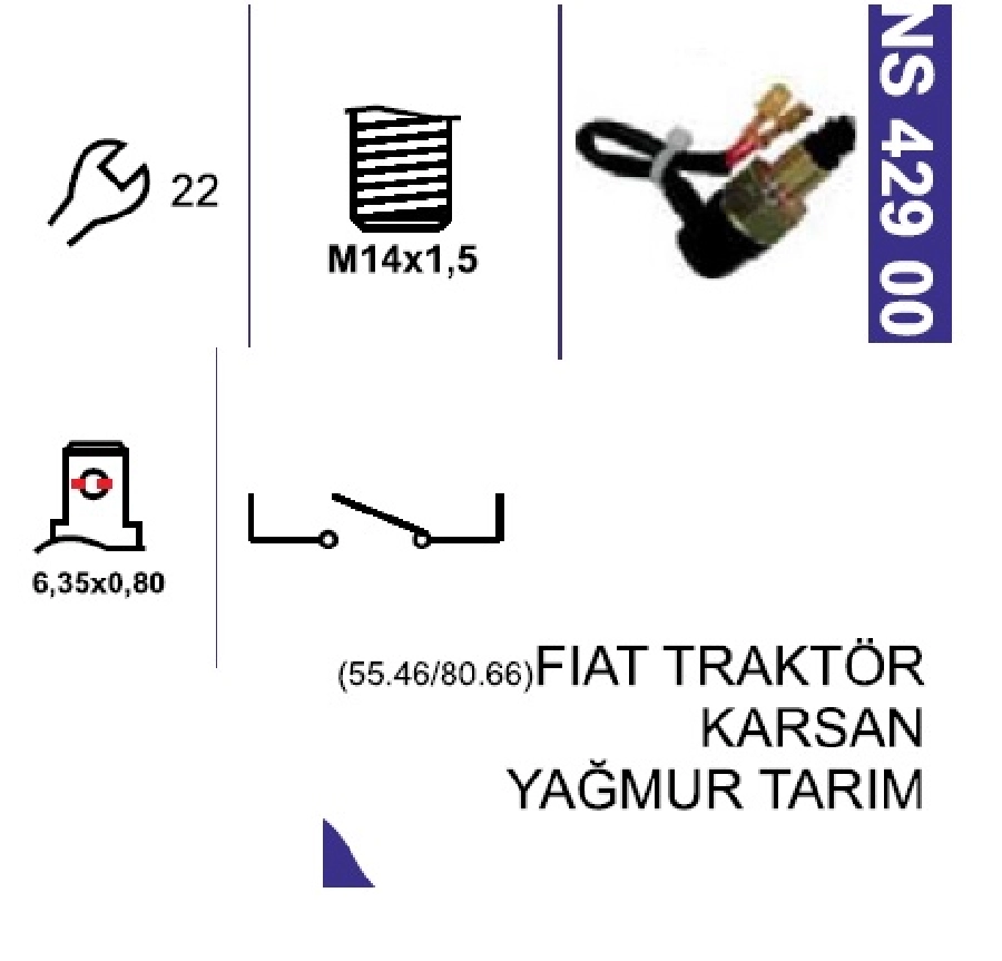 Fiat Traktör-Karsan, Peugeot-Yağmur T Tr.-Hisarlar-Yarış, Marş Emniyet Müşiri | OEM NS42900