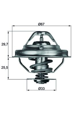 Termostat BMW M41 M51 E34 E36 E38 E39 Range Rover 2 94>02 Opel Omega B Rover 800 90>99 | MAHLE TX3880D | OEM 11532246199 STC3338 1338091 90511628