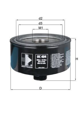 Yag Filtresi Lt 28 / 35 / 46 2,8 TDI 97>06 | MAHLE OC404 | OEM 062115561 062115561 062115561A 062115561B 062115561A 062115561B