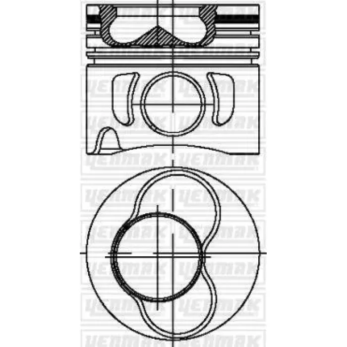 Piston+Segman (79,51MM Std (4 Silindir Motorun 3, 4, Pistonlar) Caddy III Golf IV / V Bora Jetta III Beetle Passat Polo Sharan Touran Alhambra A3 A4 Altea Cordoba Ibiza IV / V Leon Toledo Fabia Octavia Roomster Superb 1,9TDI Anu Atd Avb Avq Bls Bjb