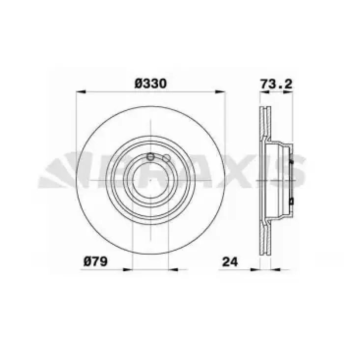 Fren Diski On Bmw F30 F32 F34 F36 F22 | BRAXIS AE0708 | OEM 34116792221