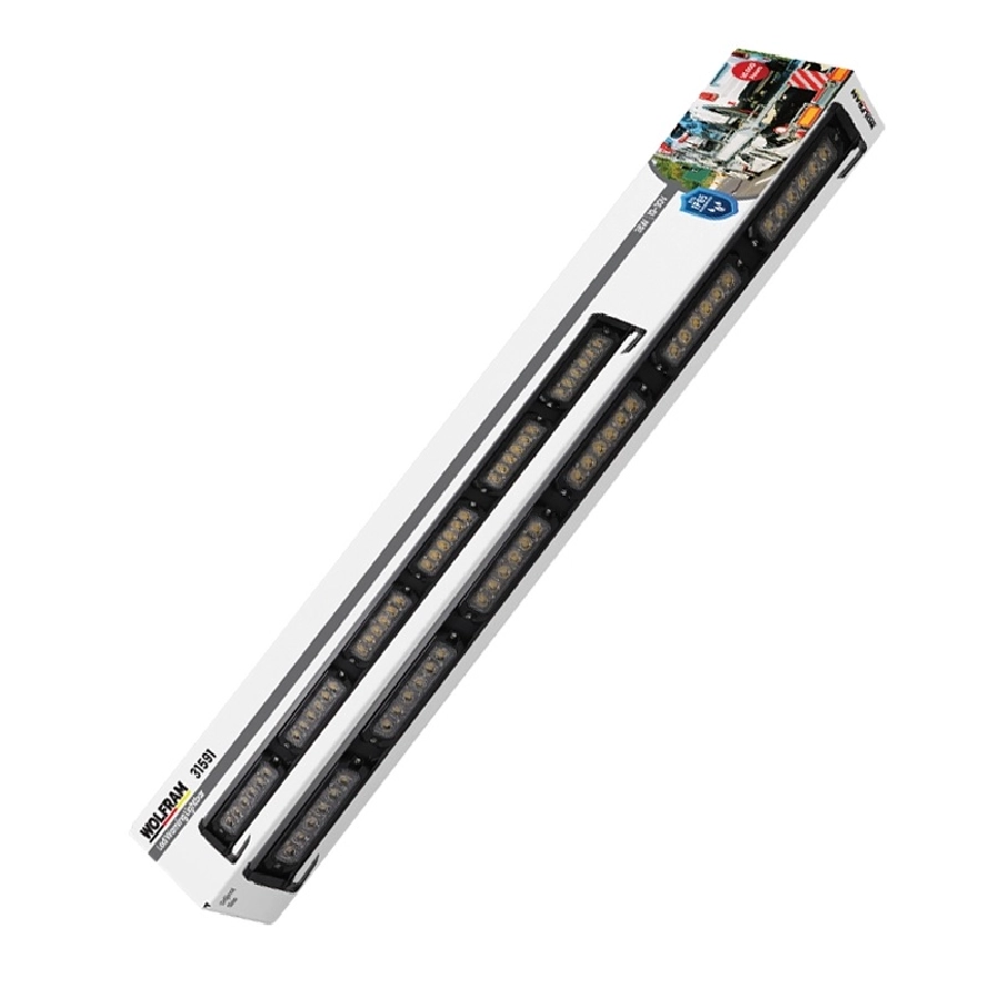 Yuvarlak LED İkaz Işığı 14 Fonksiyon E Belgeli 91CM 12, 24V 60W E9 | OEM 31591