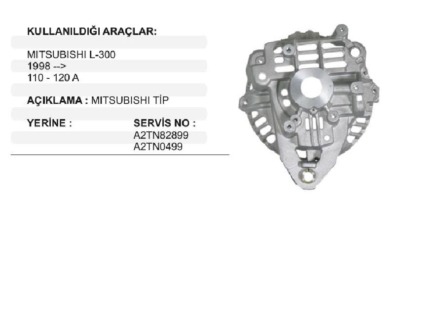 Mitsubishi L-300 1998 ve sonrası Bılya Kapagı Klmalı | OEM XBK575