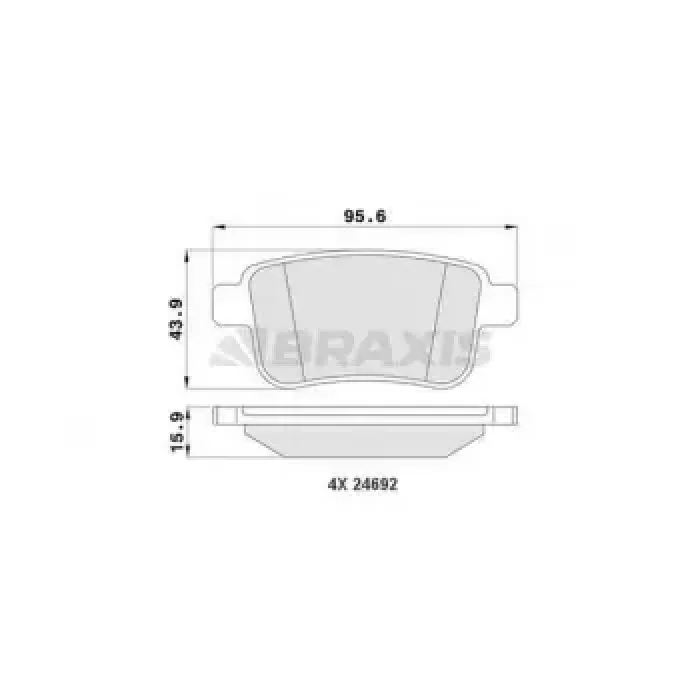 Arka Fren Balatasi Kangoo III 08> Mercedes Citan 13>21 1.2 Tce 1.5 DCI 1.6 | BRAXIS AA0189 | OEM 440604876R 440604876R 440606267R 440606267R
