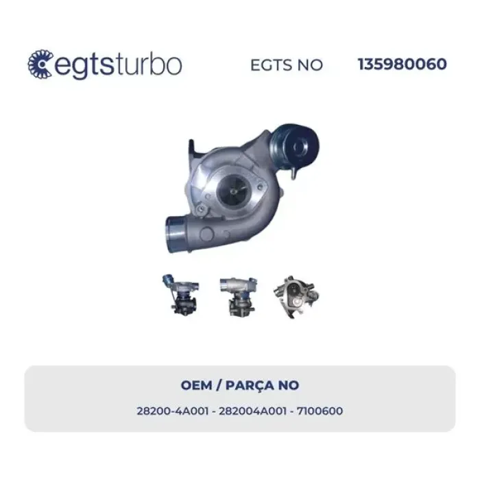 Turbosarj Hyundai Starex 2.5 Crdi 2002-> 140 Bg | GTSTURBO 135980060 | OEM 282004A001
