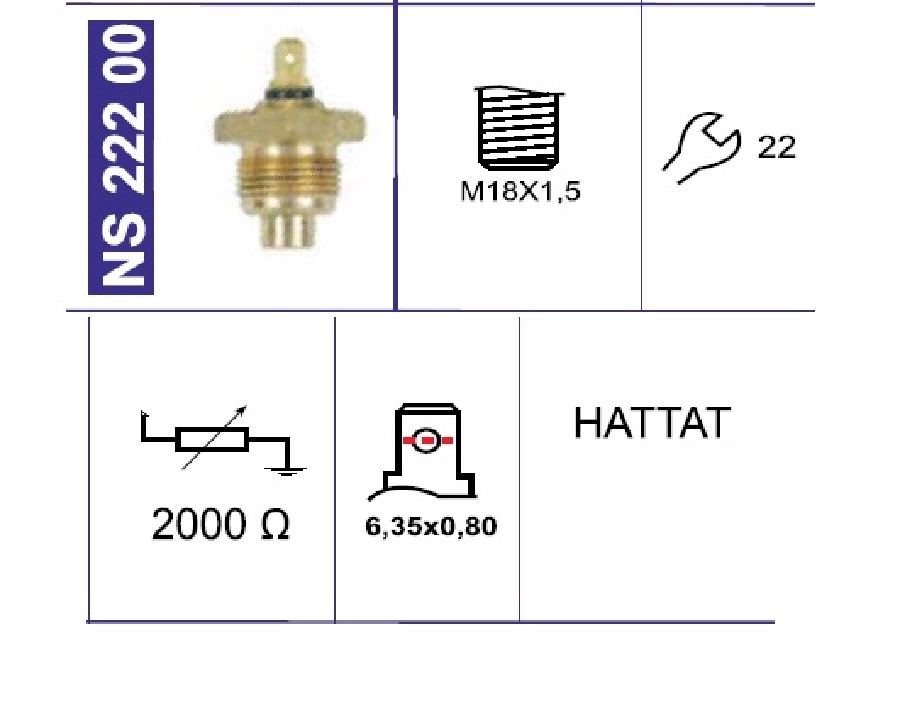 Müşür Hararet - Hattat, Universal Traktör-Citroen-Fiat-Peugeot Hararet Müşiri | OEM NS22200