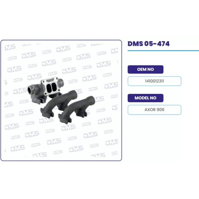Egzoz Manifoldu Komple Takim 3 Parça Mercedes Truck OM 906 | DEMOSAN 05-474 | OEM 1410012311