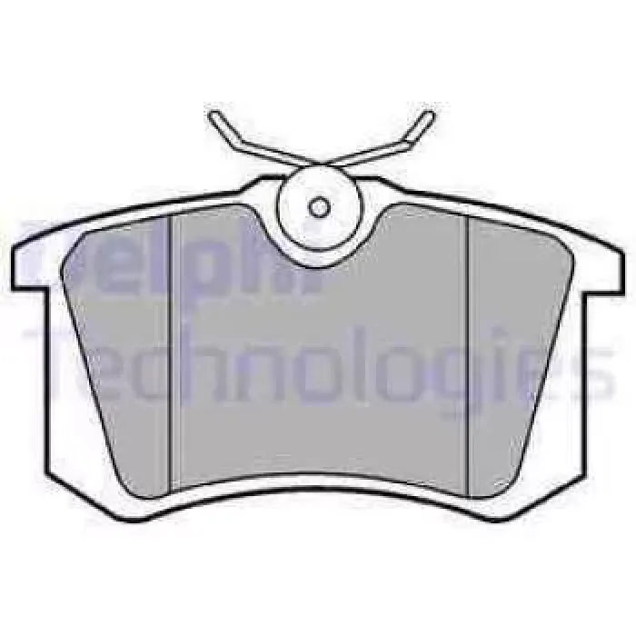 Arka Fren Balatasi Megane 2 A3 Golf Passat 2,3,4 Vento Jetta 2 Octavia Cordoba Ibiza Toledo P405 (1 2) / (Yukseklik: 52,9 Mm, Uzunluk: 87 Mm, Kalinlik: 17 Mm) | DELPHI LP571 | OEM