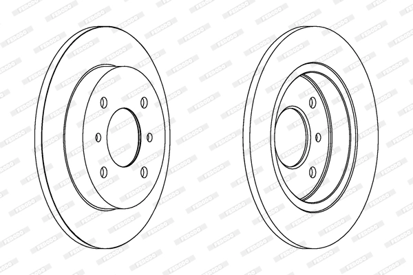 Arka Fren Aynasi Duz Primera P10 P11 96>02 1,6 2,0 Almera 2 1,5 00>06 258×4 | FERODO DDF267 | OEM 432065M311 4320699J00 4320699J01