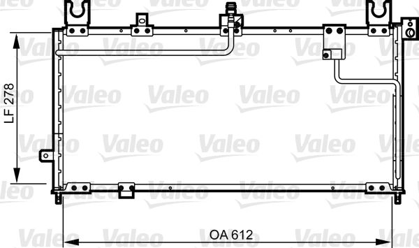 Klima Radyatoru Mazda 323 V 94>98 (Z5 Bp) / (612X278X16) | VALEO 814253 | OEM B01W61480A B01W61480