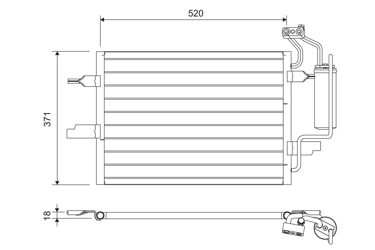 Klima Radyatoru Meriva A Z14XEP Z16XEP Y17DT | VALEO 817798 | OEM 1850086 13128931